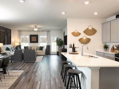 The downstairs has an open floorplan made for entertaining.