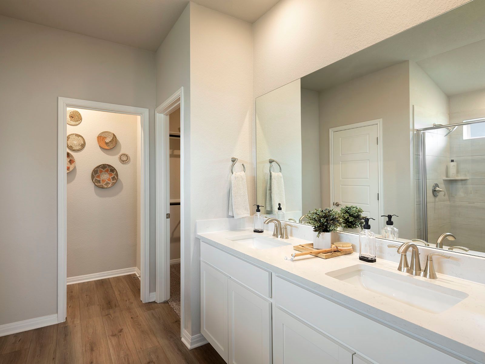 Feel like you're at the spa every day in your own luxurious primary bathroom.