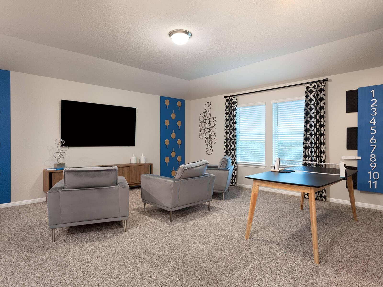 Play all the games in the upstairs game room.