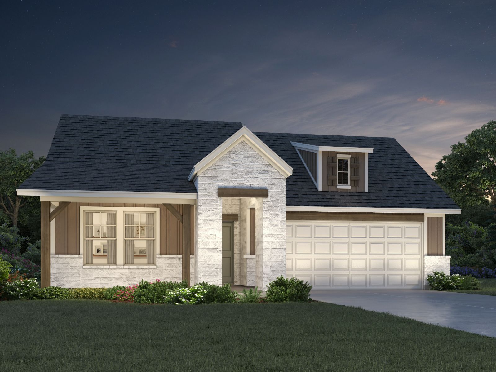 The Oleander (401) Floorplan H Elevation Rendering