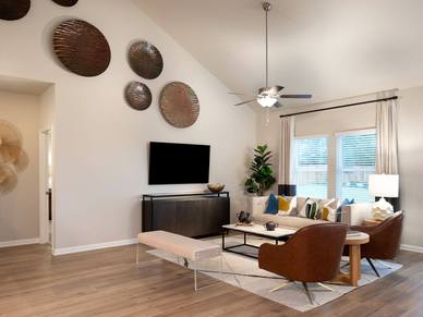 Spend some time with family and friends in the living room.