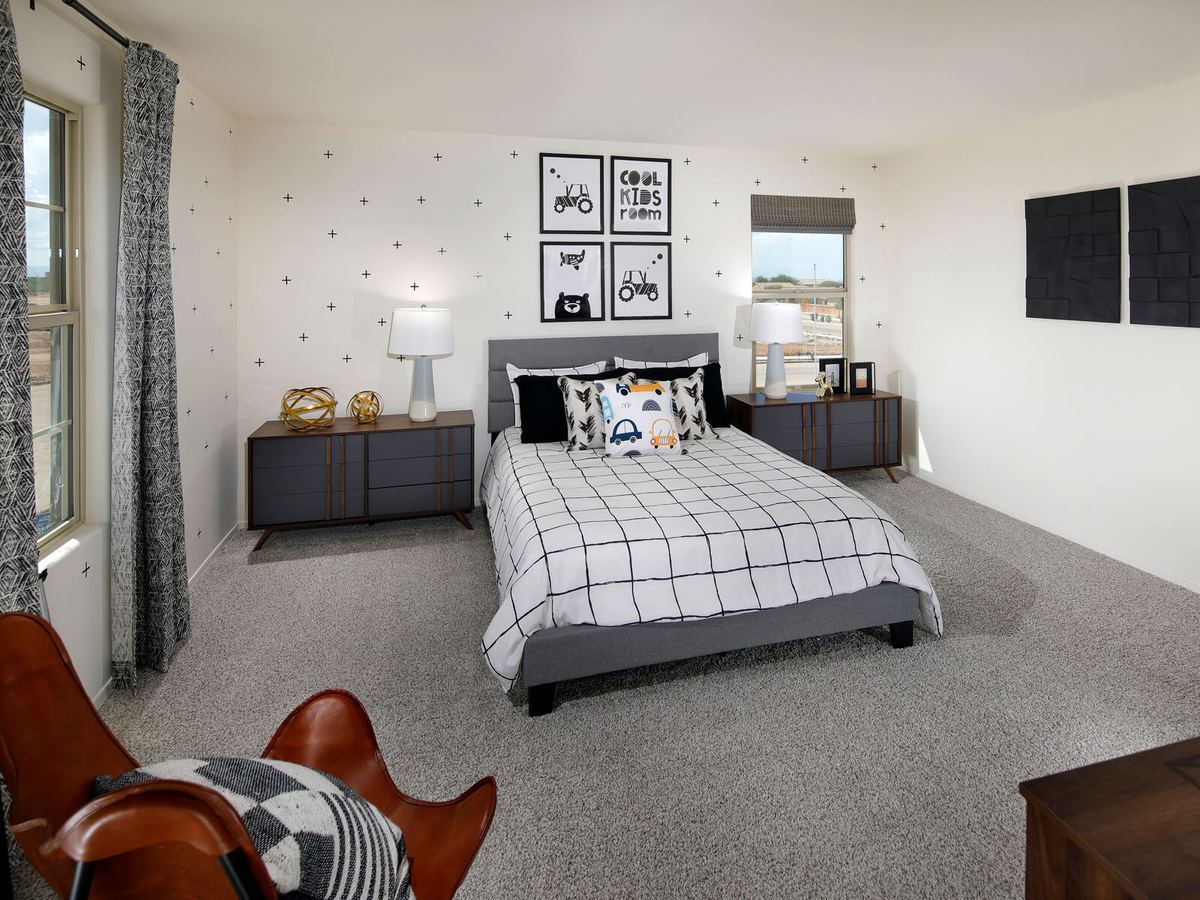 The Mascota floorplan offers three secondary upstairs bedrooms, perfect for guests or kids.