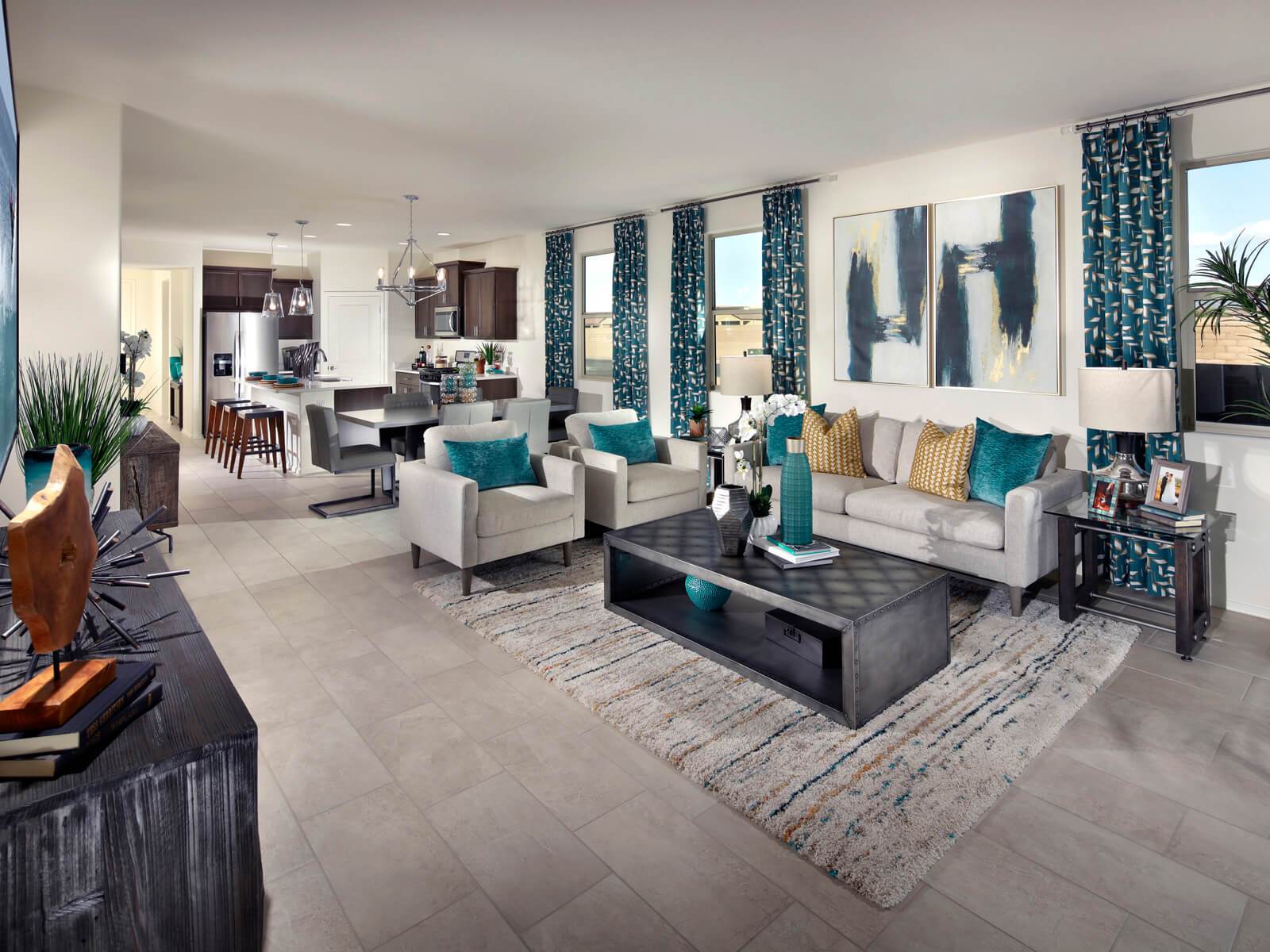 The open-concept great room makes gathering with friends and family that much easier.