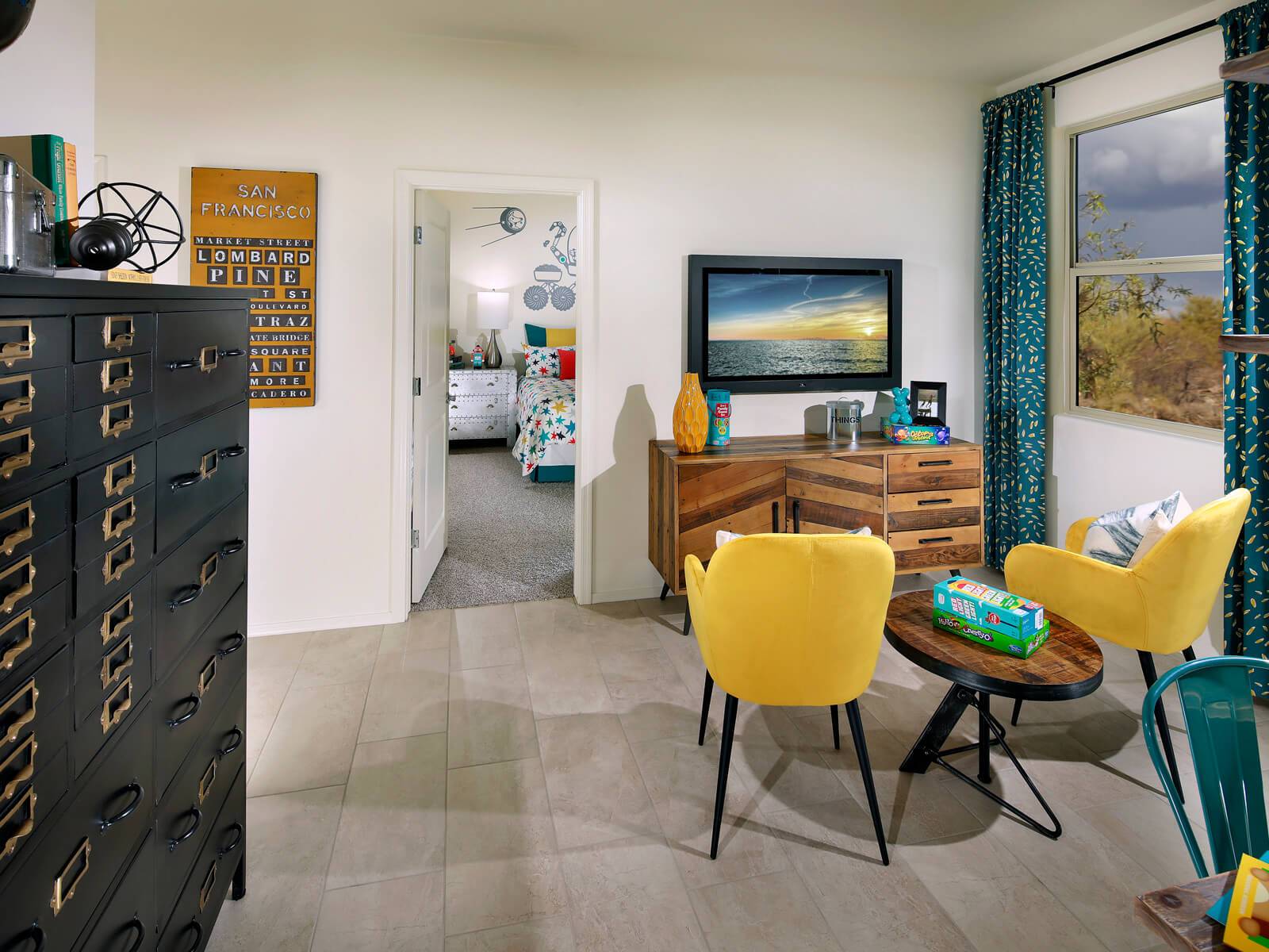 Use this flex space for your hobbies, or to give your teens some extra space.