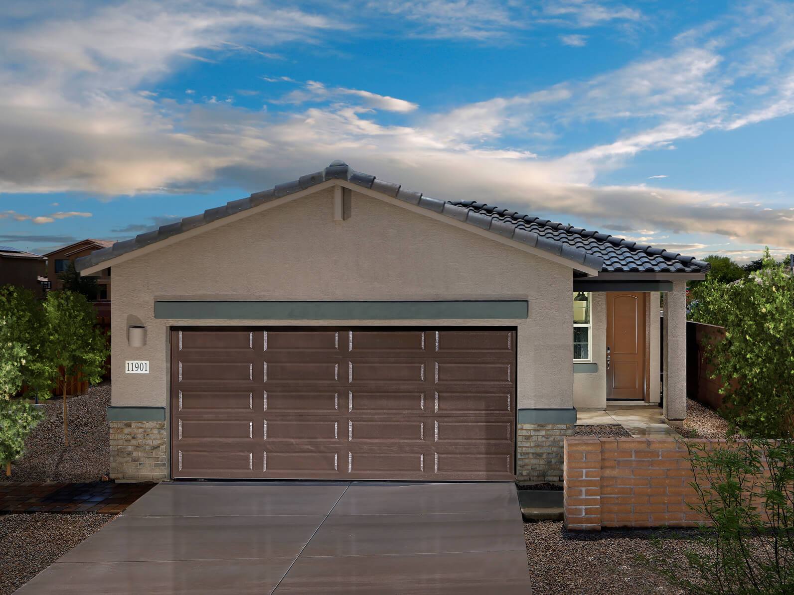The 1320 floorplan modeled at Chaparral at Rancho Marana in Marana, AZ.
