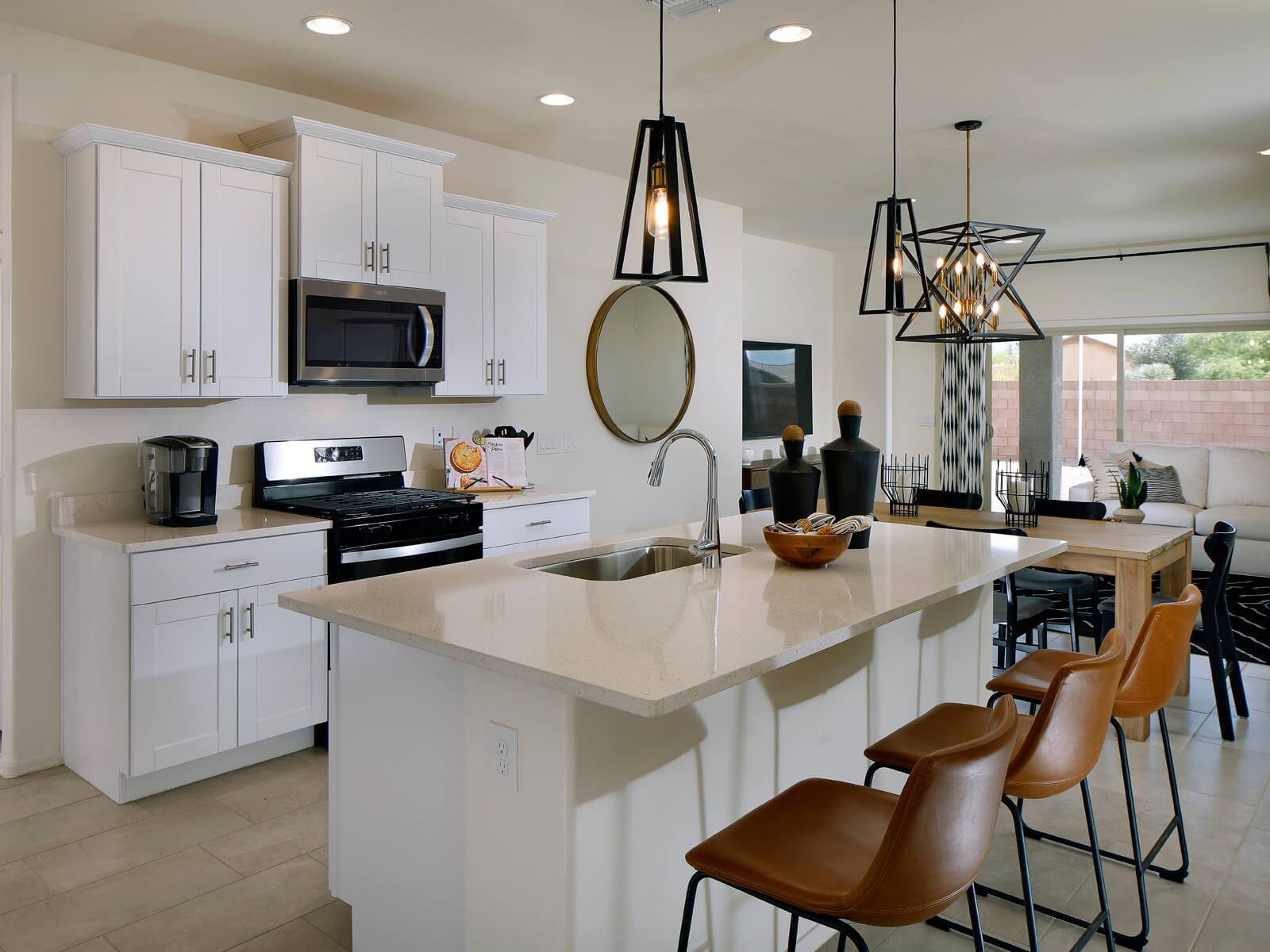 The 1320 floorplan modeled at Chaparral at Rancho Marana in Marana, AZ.