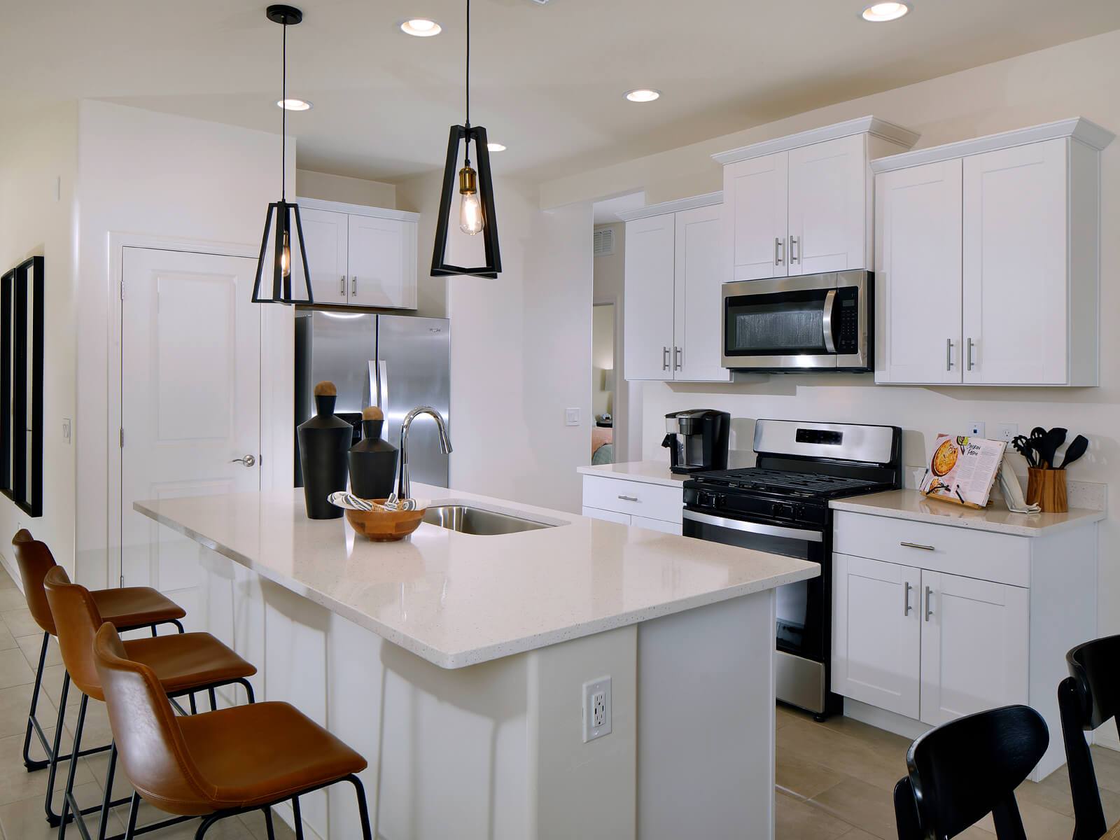 The 1320 floorplan modeled at Chaparral at Rancho Marana in Marana, AZ.