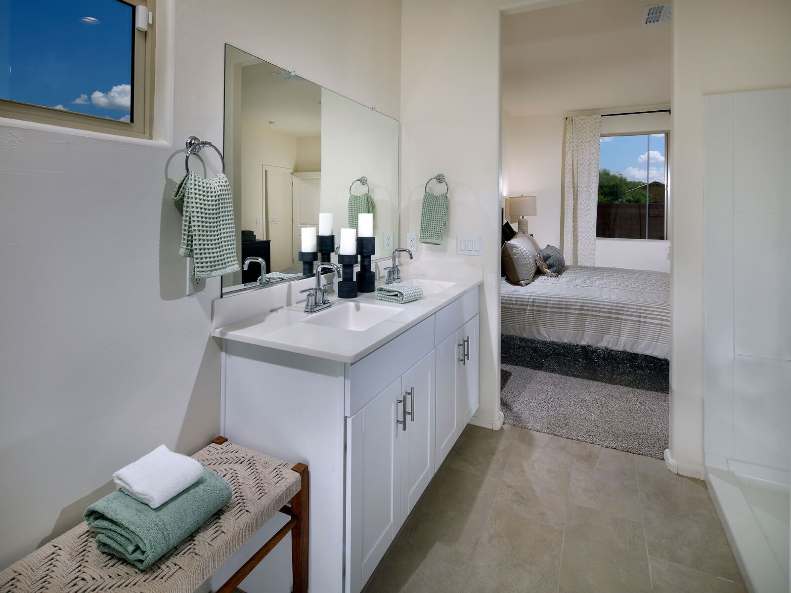 The 1320 floorplan modeled at Chaparral at Rancho Marana in Marana, AZ.
