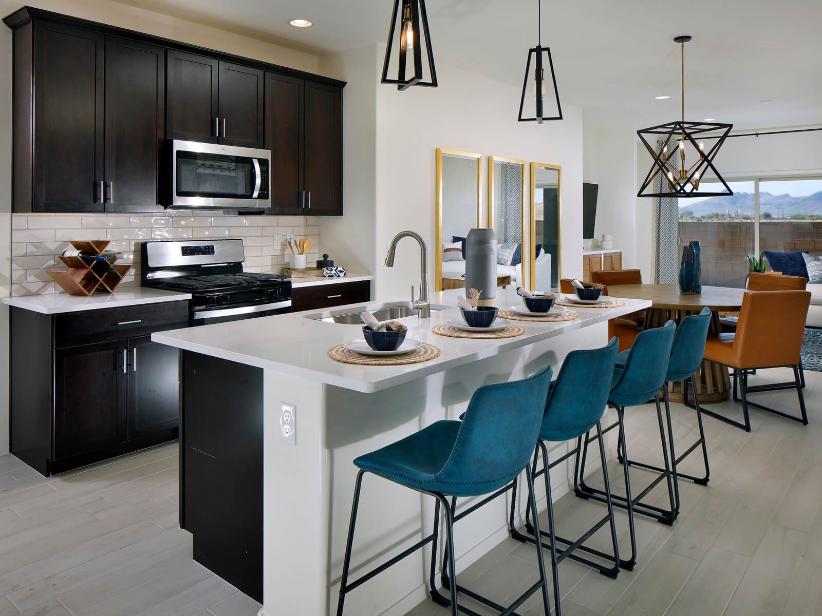 The 1560 floorplan modeled at Fieldstone in Gladden Farms in Marana, AZ.