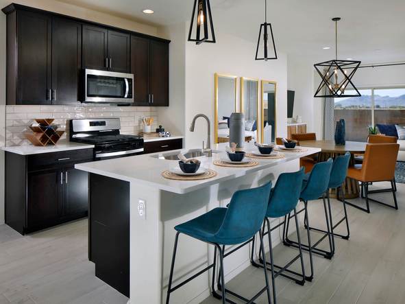 The 1560 floorplan modeled at Fieldstone in Gladden Farms in Marana, AZ.