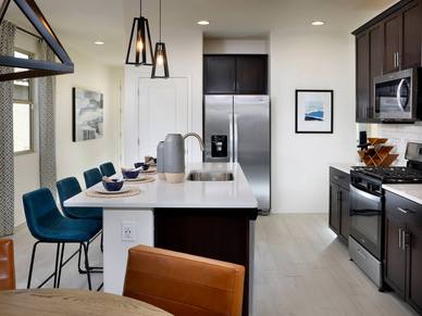 The 1560 floorplan modeled at Fieldstone in Gladden Farms in Marana, AZ.