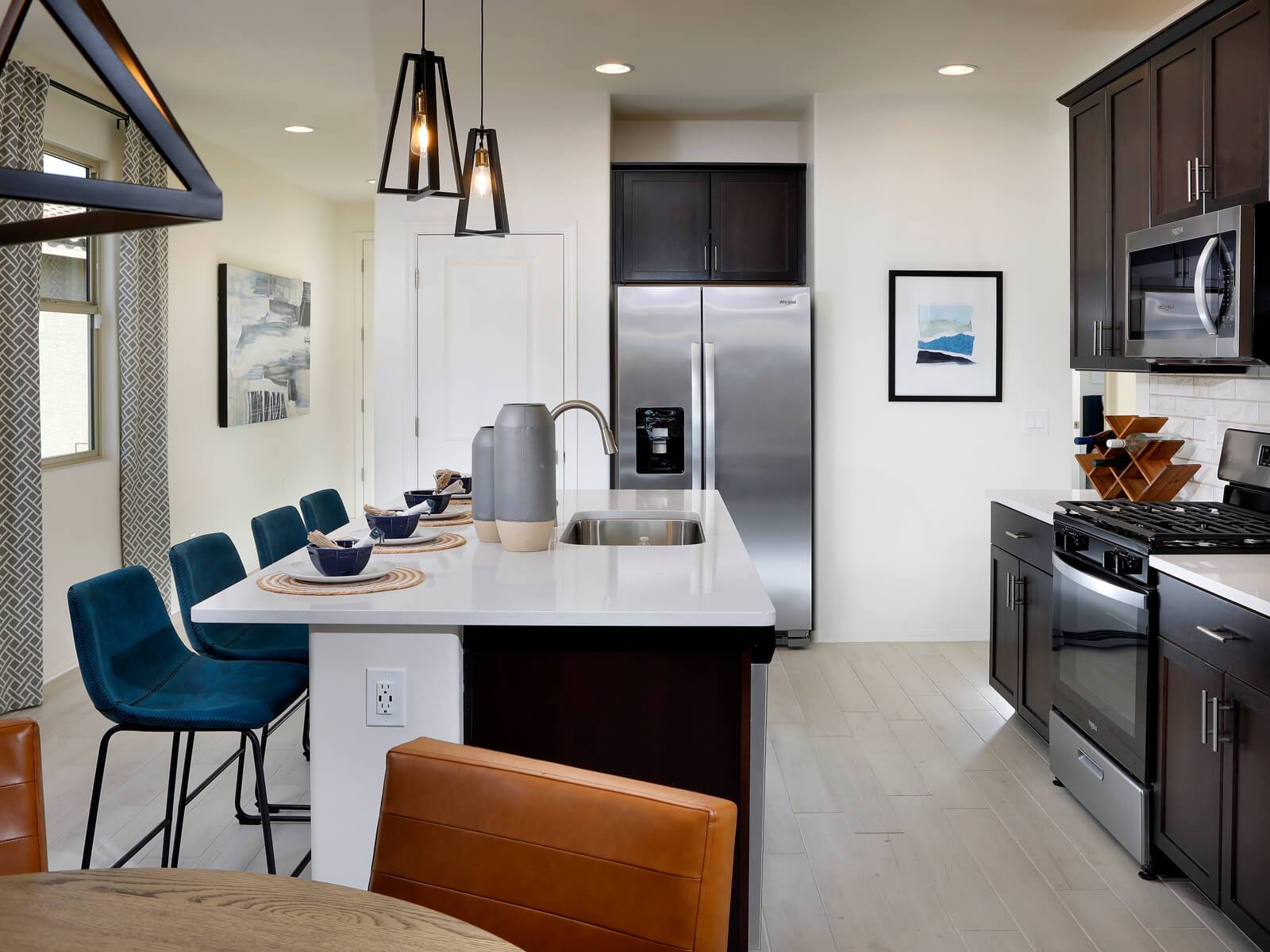 The 1560 floorplan modeled at Fieldstone in Gladden Farms in Marana, AZ.