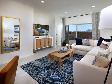 The 1560 floorplan modeled at Fieldstone in Gladden Farms in Marana, AZ.