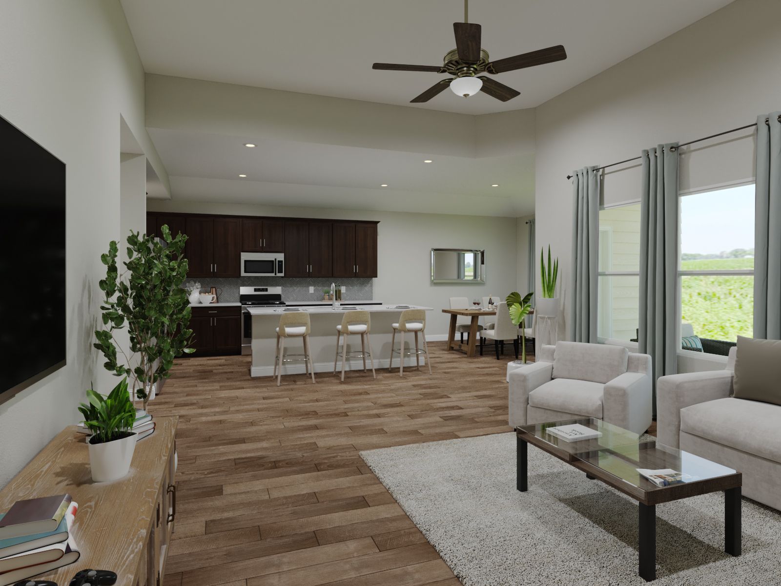 Enjoy the open concept floorplan