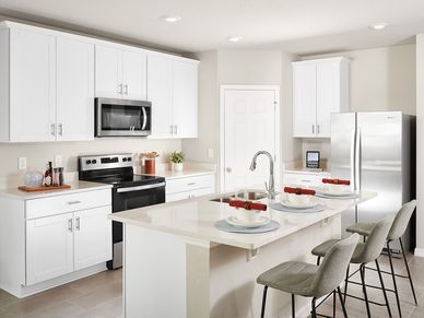 Kitchen of the Daphne plan modeled at Villamar.