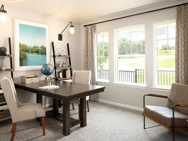 Skip the commute to work with this spacious home office.