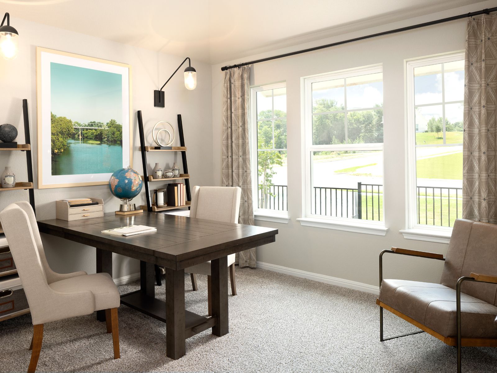 Skip the commute to work with this spacious home office.