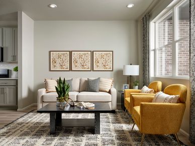 Welcome to the Willow floorplan modeled at Horizon Uptown in Aurora, CO.