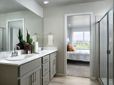 Welcome to the Willow floorplan modeled at Horizon Uptown in Aurora, CO.