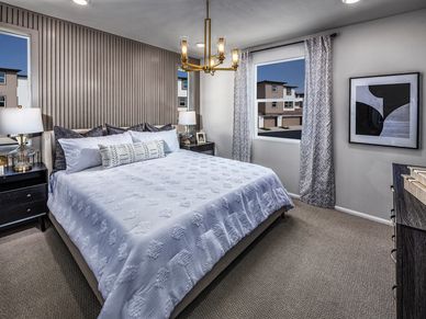 Primary bedroom in the 2532 floorplan at a Meritage Homes community in Pomona, CA.
