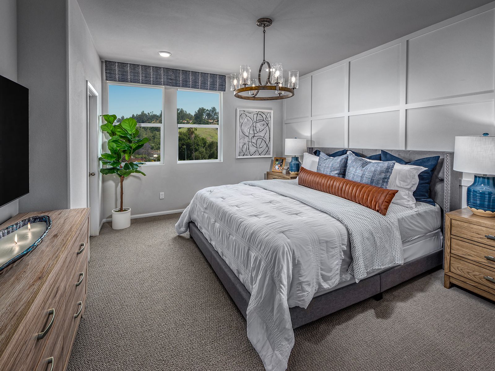 Primary bedroom in the 1633 floorplan at a Meritage Homes community in Pomona, CA.
