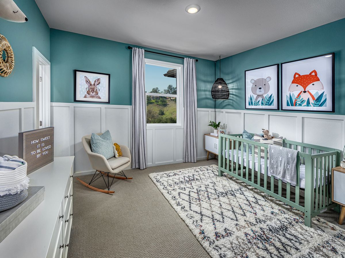 Bedroom in the 1636 floorplan at a Meritage Homes community in Pomona, CA.
