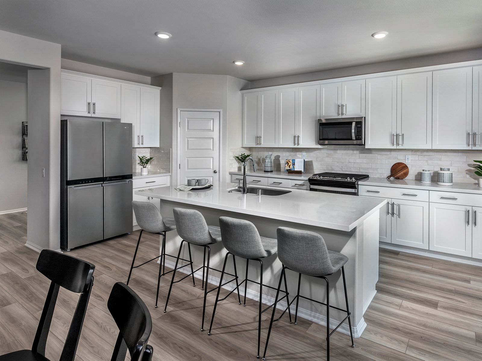 Enjoy preparing meals in the chef-inspired, gourmet kitchen.