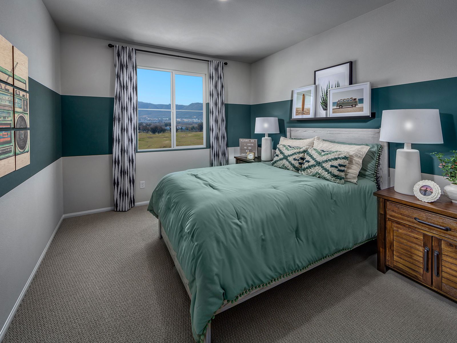 Use the first-floor bedroom as a guest room to host overnight guests.