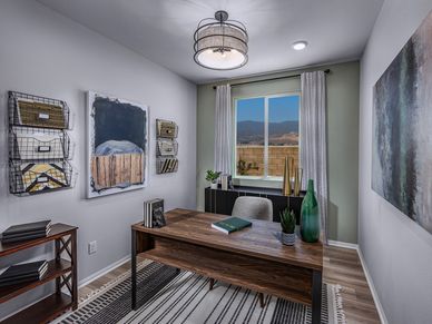 Use the first-floor flex space as a home office.