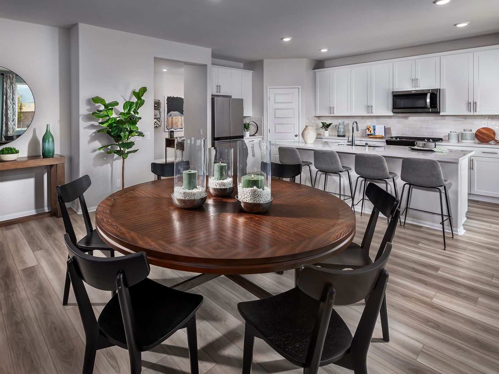 Host dinner parties in the dedicated dining space.