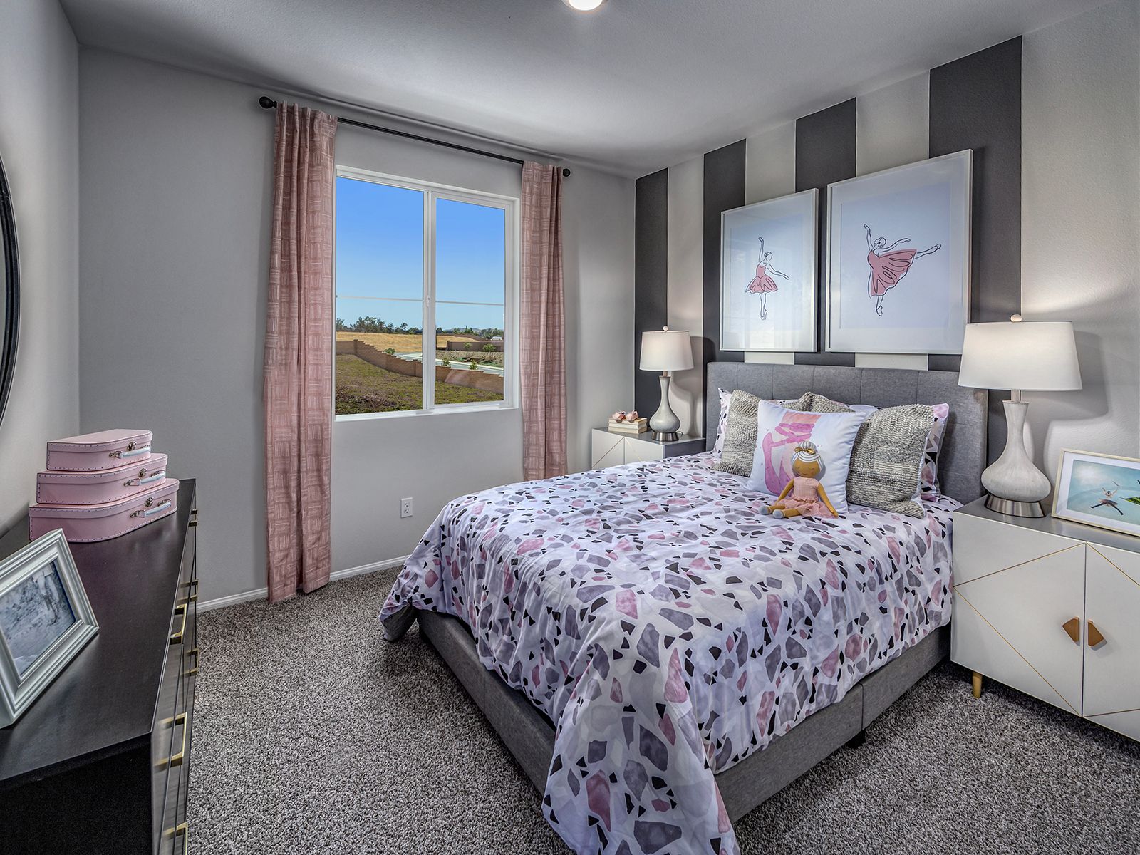 Family members can enjoy private bedrooms.