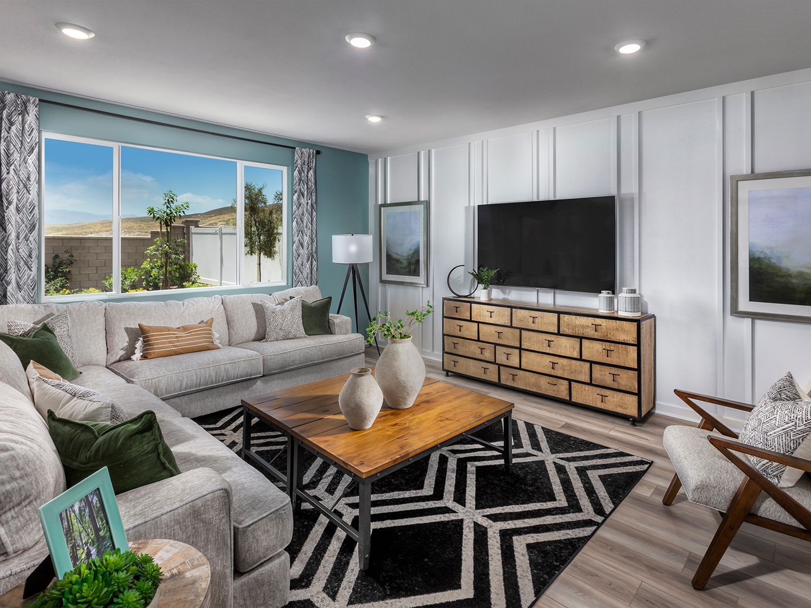 Catch up on your favorite tv shows in the great room.