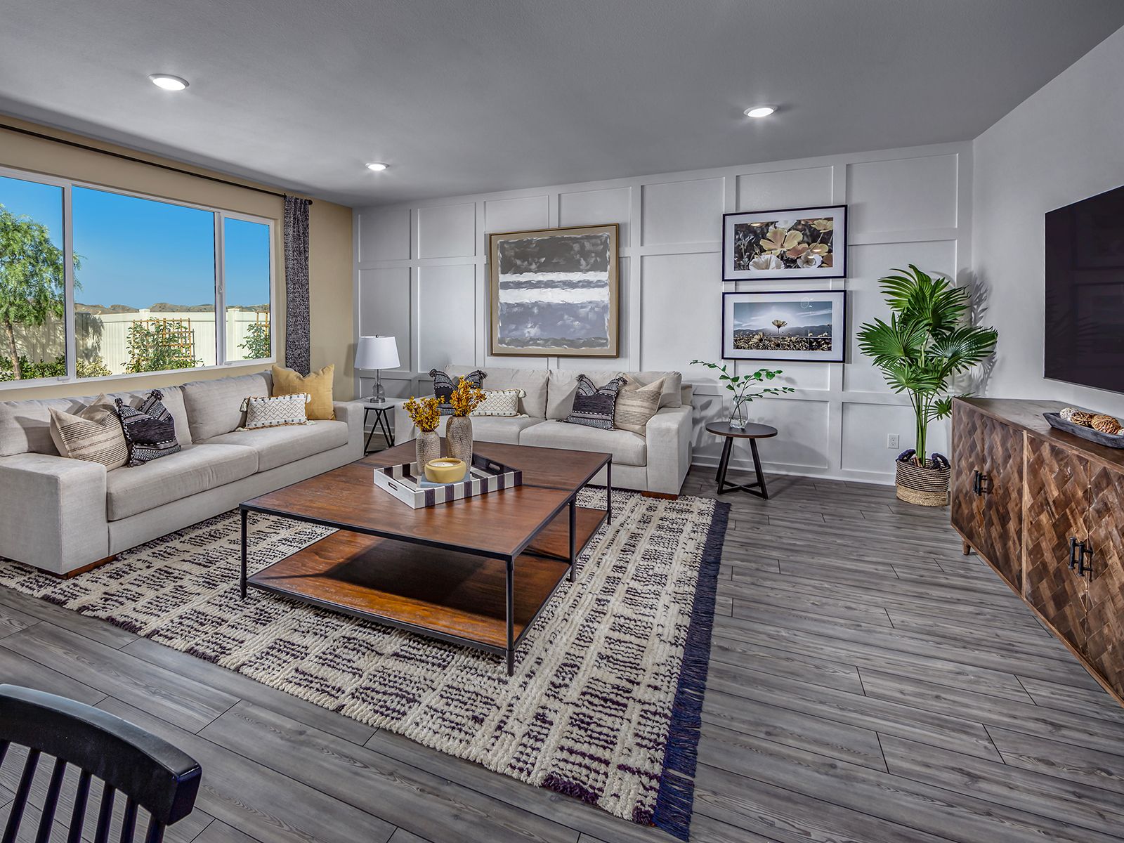 Residence 2 floorplan modeled at a nearby Meritage community.