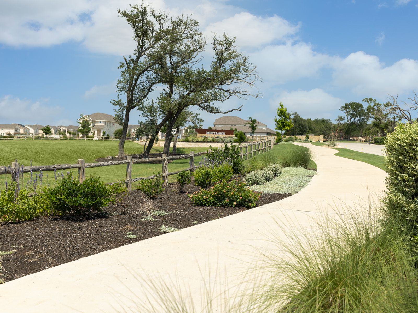 Walking trails connect this scenic community to Founders Memorial Park.