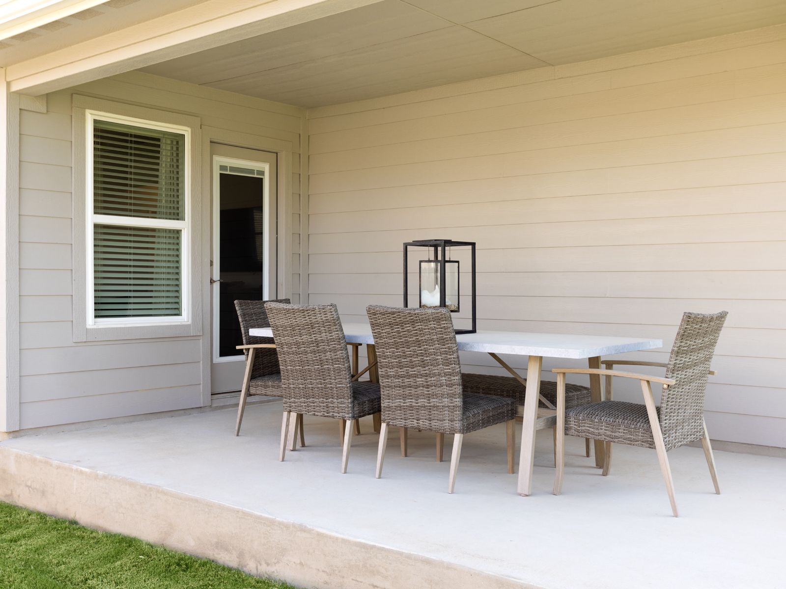 Spend more time outside on the covered outdoor patio.