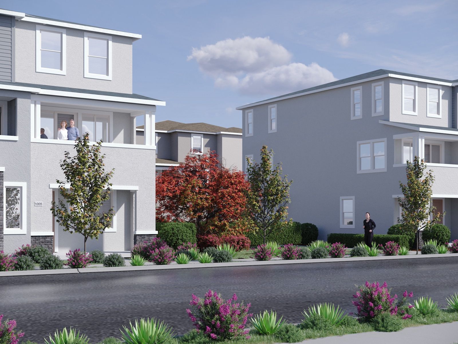 Introducing a community of upgraded, three-story townhomes.
