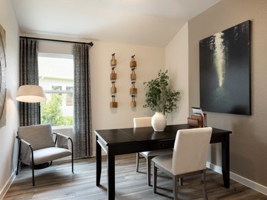 The flex space can be converted into a convenient study.