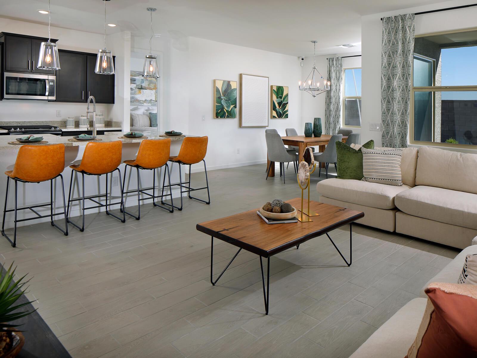 Living Area in Mason Floorplan at The Enclave on Olive