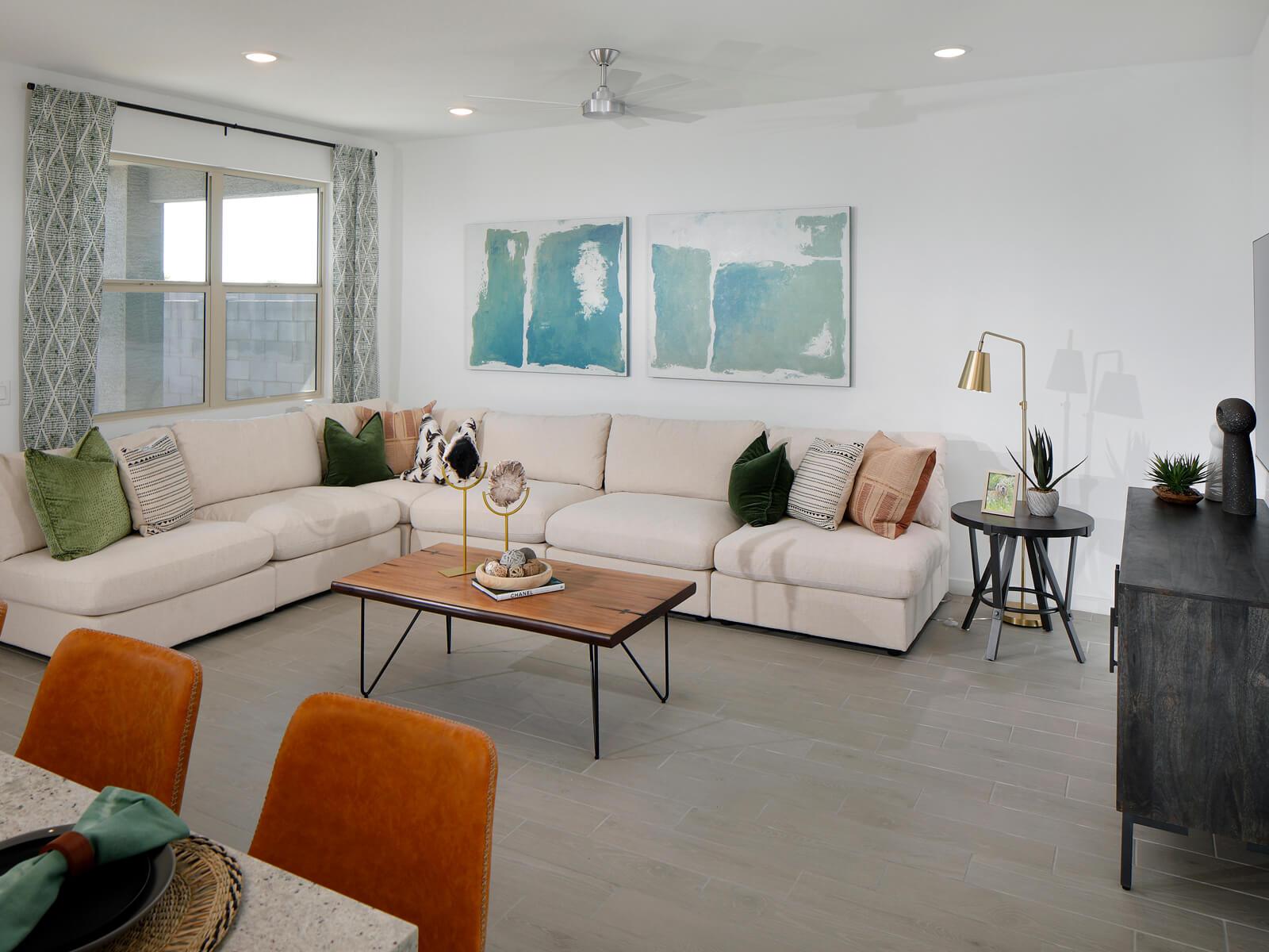 Living Area in Mason Floorplan at The Enclave on Olive