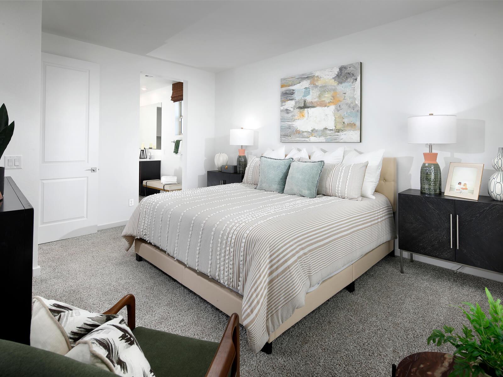 Primary Bed in Mason Floorplan at The Enclave on Olive