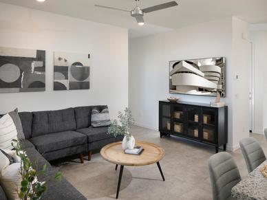 Living Room in Carson Floorplan at The Enclave on Olive