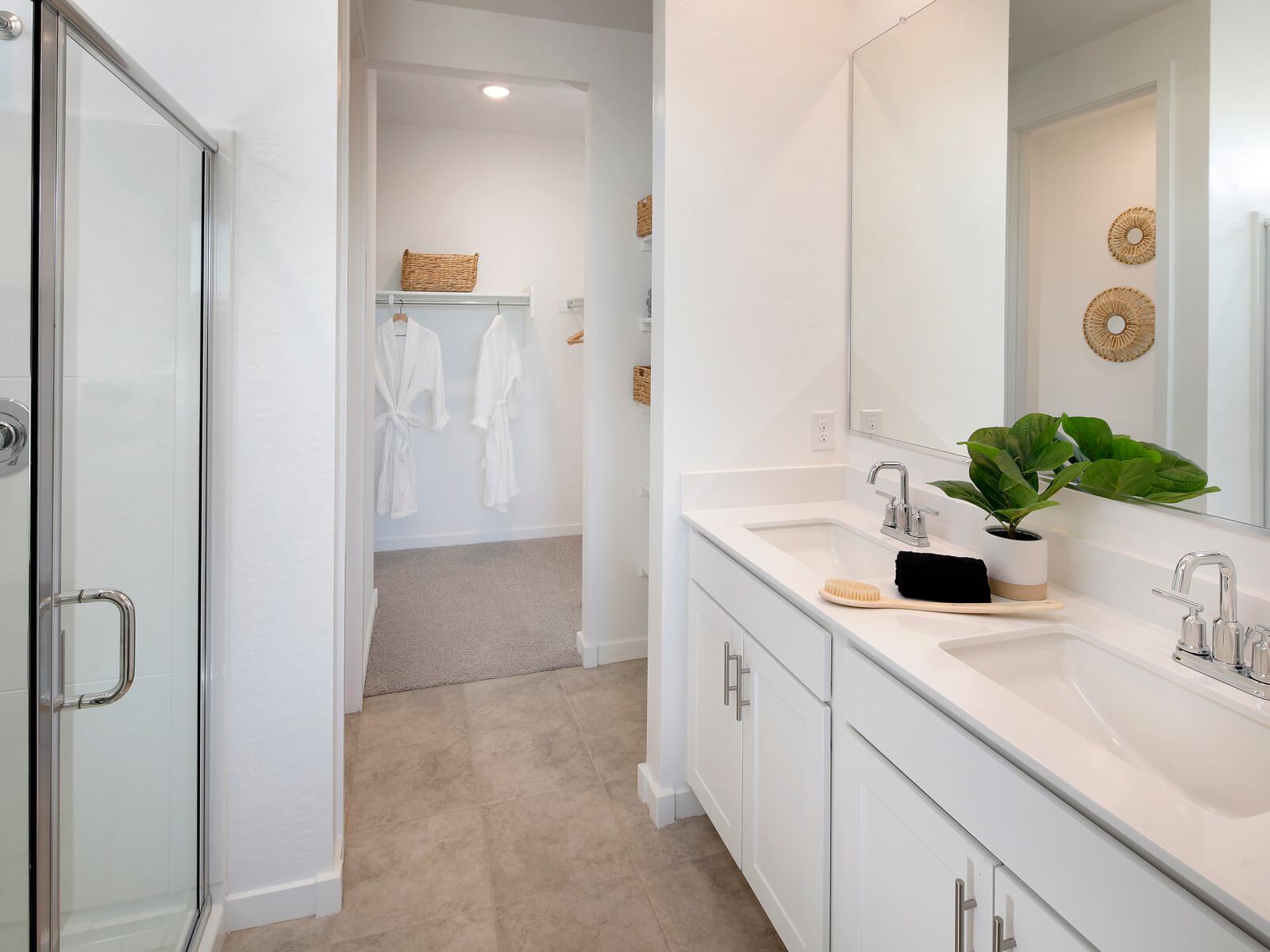 Primary Bath in Carson Floorplan at The Enclave on Olive