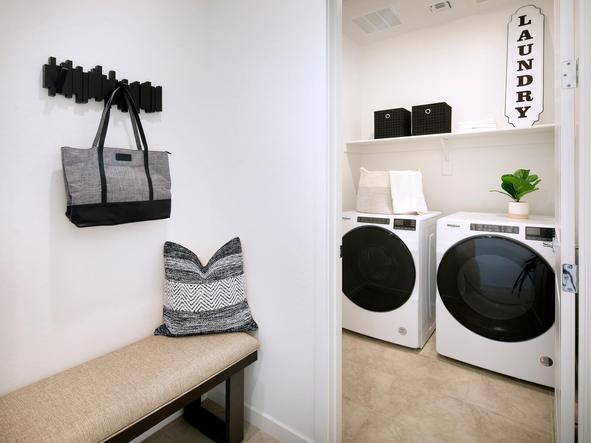 Laundry in Carson Floorplan at The Enclave on Olive