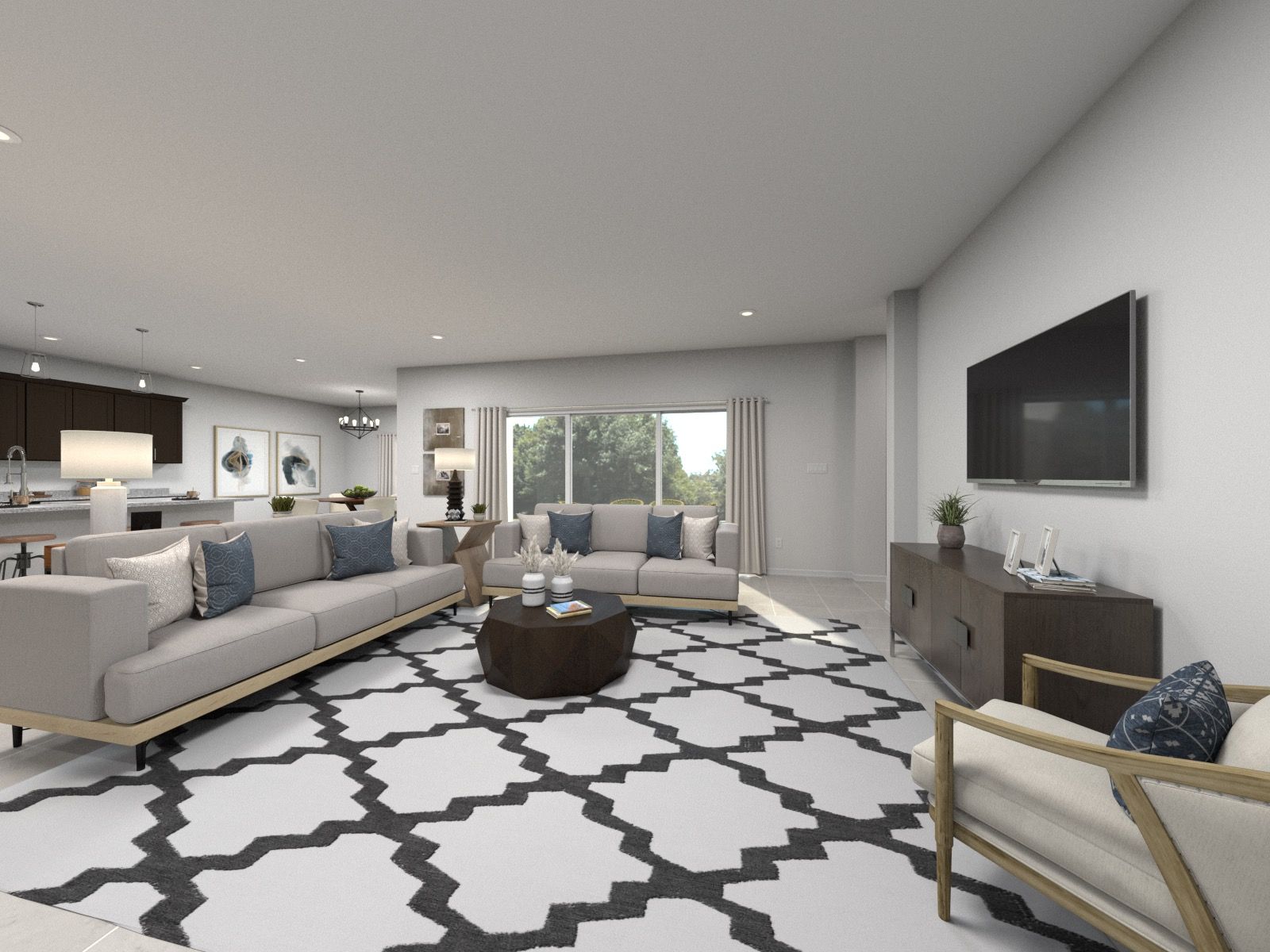 Rendering of the Griffin great room.