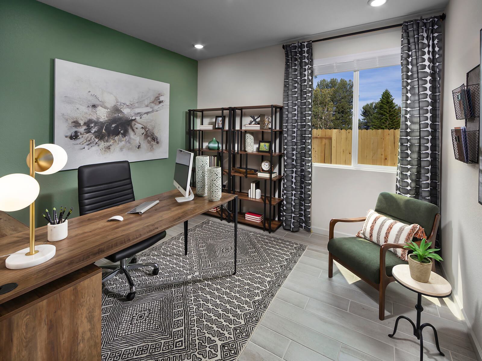 Residence 2 home office modeled at a nearby Meritage community.