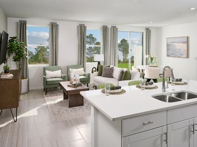 Great room in the Windsor floorplan at The Meadow at Crossprairie