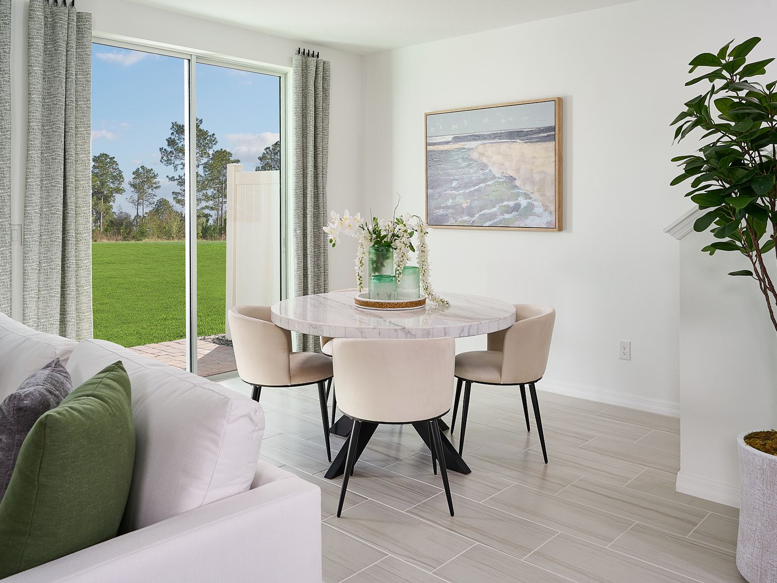 Dining room in the Windsor floorplan at The Meadow at Crossprairie