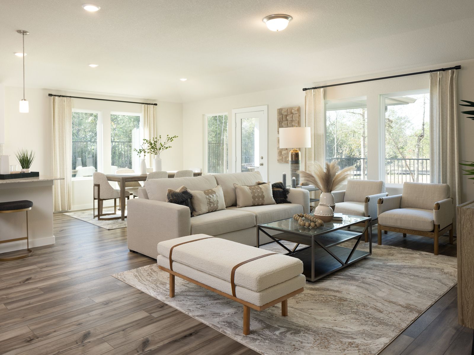 Host gatherings with ease in the spacious living area.