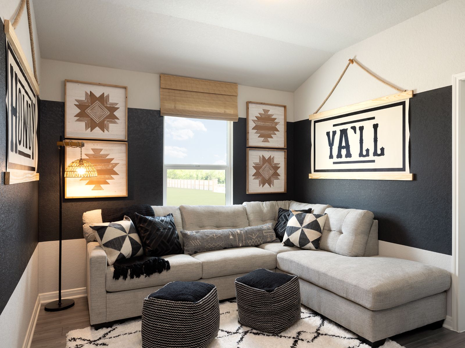 Utilize the flex space as a home office, game room, or however best suits your needs.