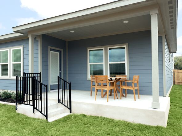 Relax or entertain on the covered back patio.